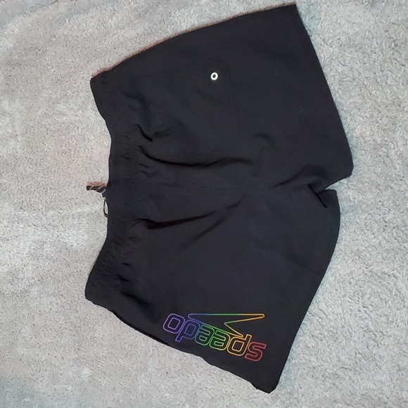 SPEEDO RAINBOW PRIDE 14" VOLLEY SWIM SHORT ANTHRACITE - Picture 4 of 7